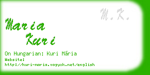 maria kuri business card